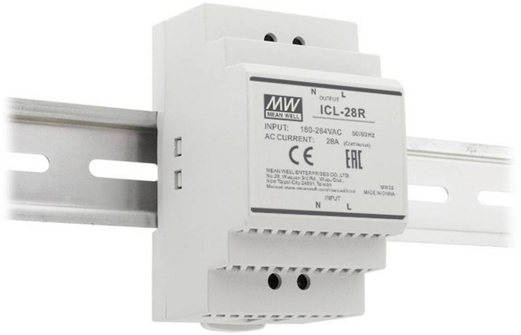 Produktbild: MEAN WELL ICL-28R Einschaltstrombegrenzer Serie: ICL-28R/L f&uuml;r induktive und kapazitive Lasten Grau, Gr&uuml;n