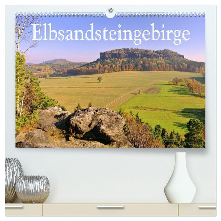 Produktbild: Elbsandsteingebirge (hochwertiger Premium Wandkalender 2026 DIN A2 quer), Kunstdruck in Hochglanz