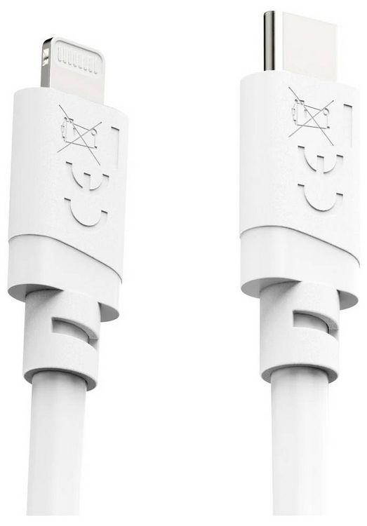Produktbild: Hama USB-Ladekabel USB 2.0 USB-C&reg; Stecker, Apple Lightning Stecker 1m Wei&szlig; 00201815