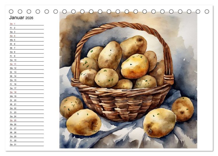 Produktbild: Frische Ernte (Tischkalender 2026 DIN A5 quer), CALVENDO Monatskalender