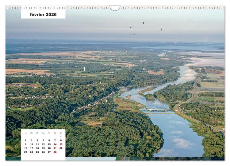Produktbild: D&eacute;couverte de la Loire vue du ciel (Calendrier mural 2026 DIN A3 vertical), CALVENDO calendrier mensuel