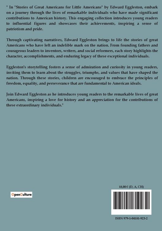 Produktbild: Stories of great Americans for little Americans
