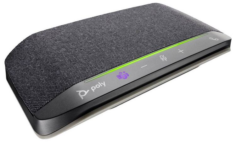 Produktbild: HP Poly Sync 10 Konferenztelefon Ger&auml;uschreduzierung, Geeignet f&uuml;r z.B. Microsoft Teams, Zoom, Freisprechen Schwarz, Silber