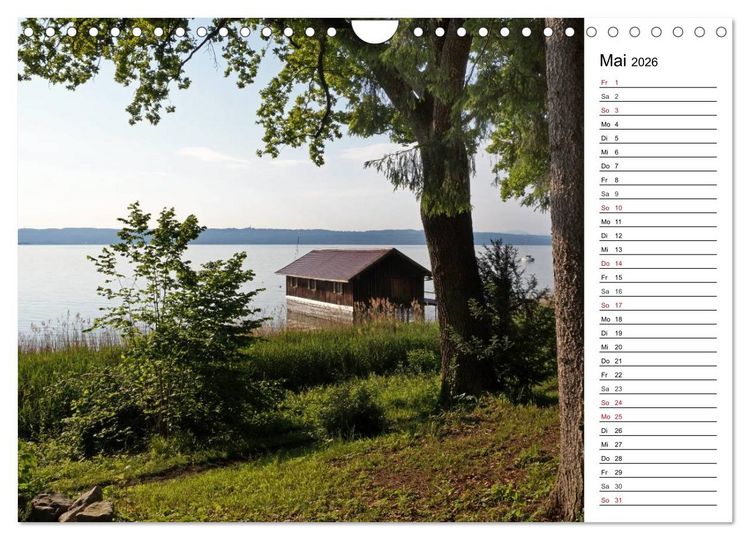 Produktbild: Seest&auml;rke - Der Ammersee (Wandkalender 2026 DIN A4 quer), CALVENDO Monatskalender