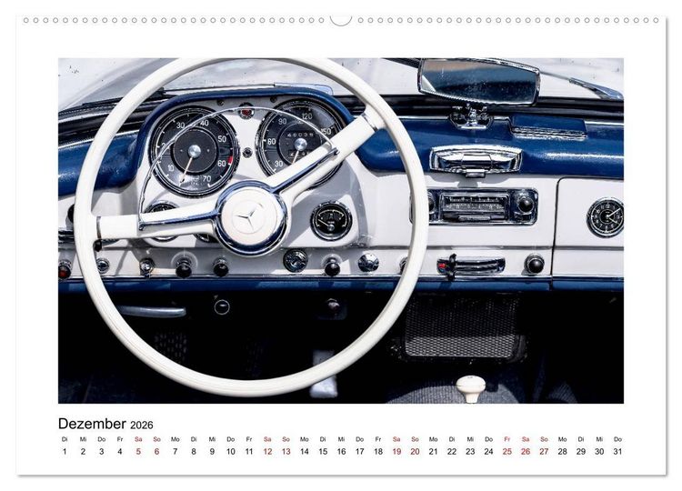 Produktbild: Oldtimer - Cockpits vergangener Zeiten (hochwertiger Premium Wandkalender 2026 DIN A2 quer), Kunstdruck in Hochglanz