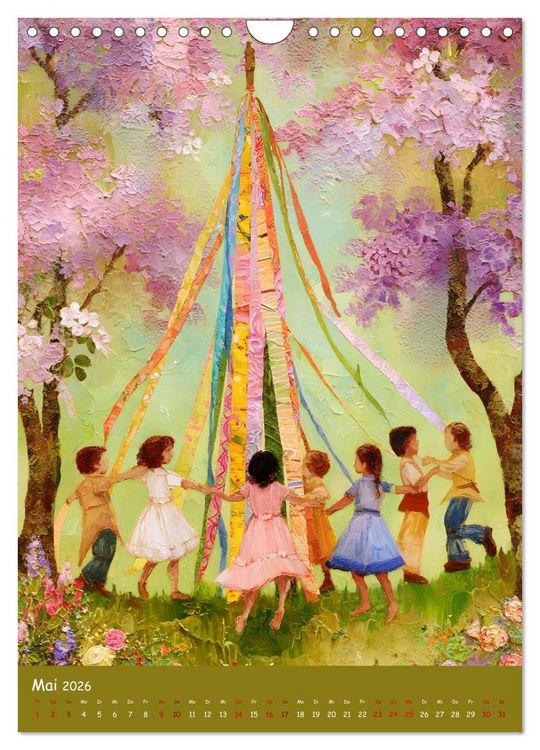 Produktbild: Folk Art Seasons (Wandkalender 2026 DIN A4 hoch), CALVENDO Monatskalender