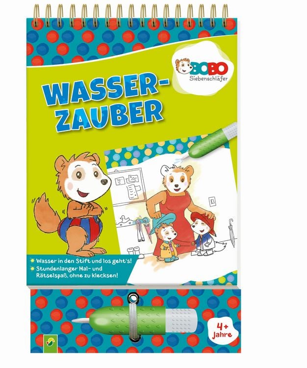 Produktbild: Bobo Siebenschl&auml;fer Wasserzauber: Wassermalbuch f&uuml;r Kinder ab 3 Jahren