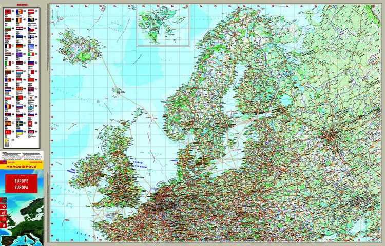 Produktbild: MARCO POLO Reisekarte Europa 1:4 Mio.