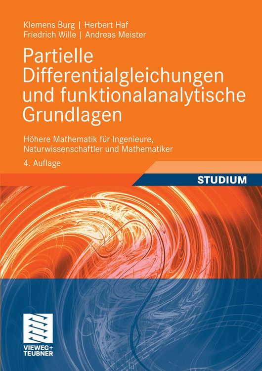 Produktbild: Partielle Differentialgleichungen und funktionalanalytische Grundlagen