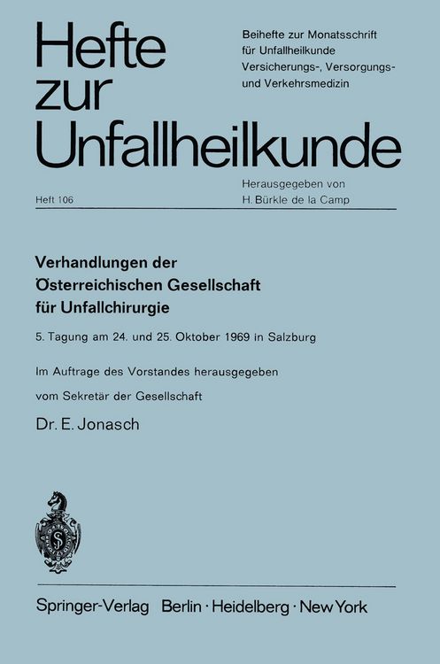 Produktbild: Verhandlungen der &Ouml;sterreichischen Gesellschaft f&uuml;r Unfallchirurgie