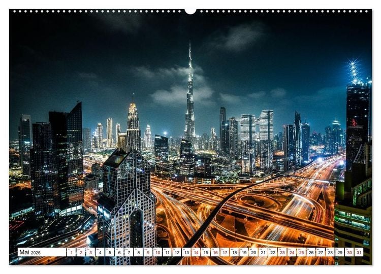 Produktbild: Wundervolles Dubai (hochwertiger Premium Wandkalender 2026 DIN A2 quer), Kunstdruck in Hochglanz