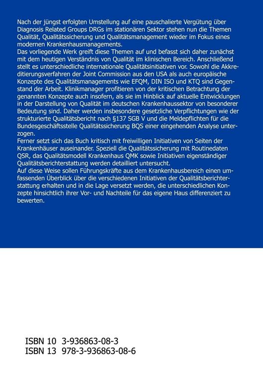 Produktbild: Moderne Verfahren der Qualit&auml;tsberichterstattung im Krankenhaus