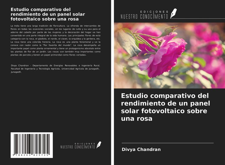 Produktbild: Estudio comparativo del rendimiento de un panel solar fotovoltaico sobre una rosa