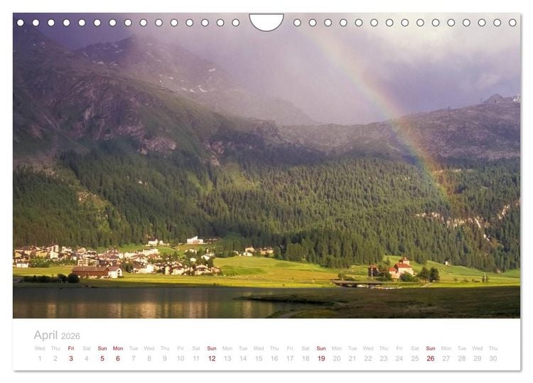 Produktbild: Grisons Engadine 2026 / UK-Version (Wall Calendar 2026 DIN A4 landscape), CALVENDO 12 Month Wall Calendar