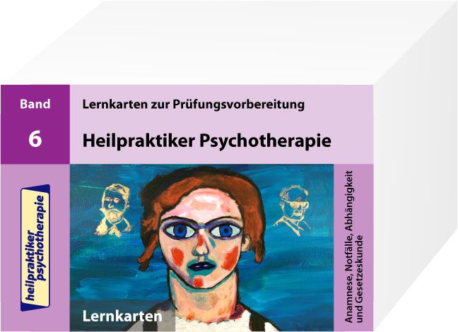 Produktbild: Heilpraktiker Psychotherapie - 200 Lernkarten - Anamnese, Notf&auml;lle, Abh&auml;ngigkeit und Gesetzeskunde (Teil 6)