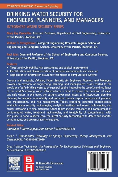 Produktbild: Drinking Water Security for Engineers, Planners, and Managers