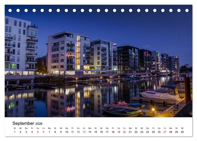 Produktbild: Frankfurt am Main bei Tag und Nacht (Tischkalender 2026 DIN A5 quer), CALVENDO Monatskalender