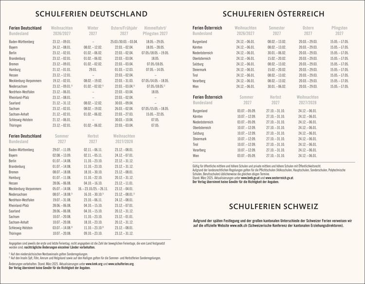 Produktbild: Kombitimer schwarz klein 2027