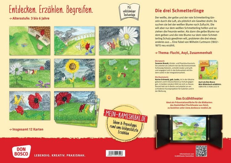 Produktbild: Die drei Schmetterlinge. Kamishibai Bildkartenset