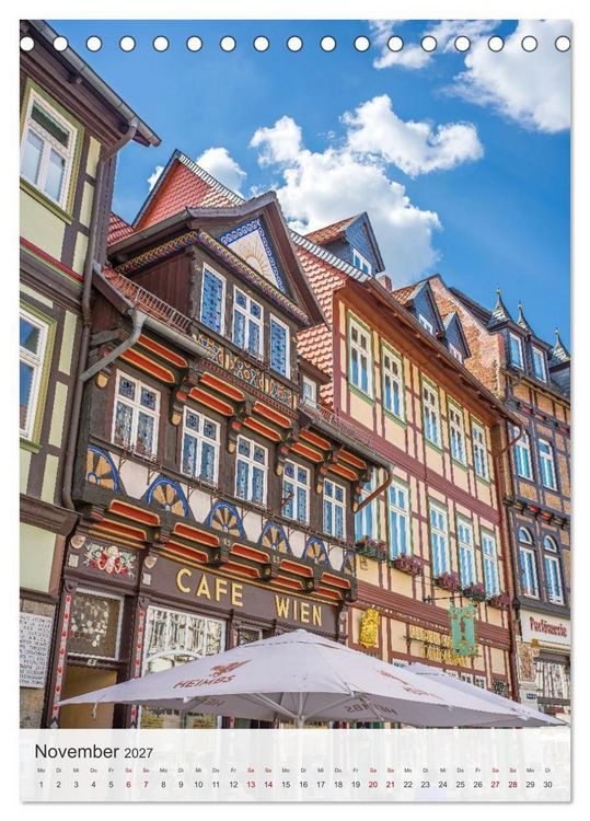 Produktbild: Wernigerode - Mittelalterliches Flair am Rande des Harzes (Tischkalender 2027 DIN A5 hoch), CALVENDO Monatskalender