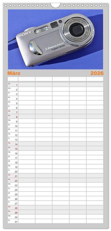 Produktbild: Familienplaner 2026 - Mein Kamerakalender mit 5 Spalten (Wandkalender, 21 x 45 cm) CALVENDO
