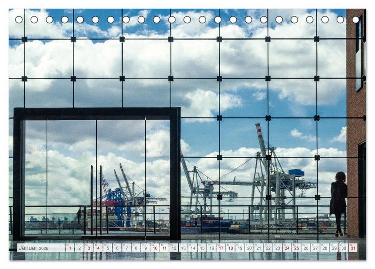 Produktbild: Hamburg. HafenCity, Kontorhausviertel und Speicherstadt. (Tischkalender 2026 DIN A5 quer), CALVENDO Monatskalender