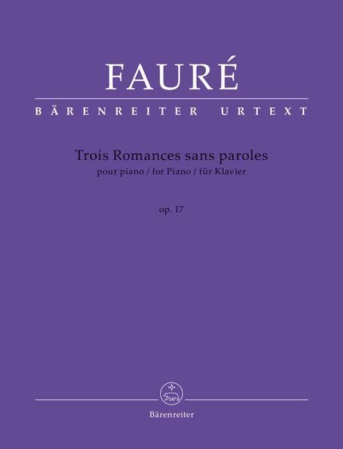 Produktbild: Trois Romances sans paroles f&uuml;r Klavier op. 17