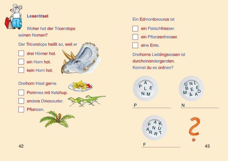 Produktbild: LESEMAUS zum Lesenlernen Sammelb&auml;nde: Spannende Dinosaurier-Silben-Geschichten