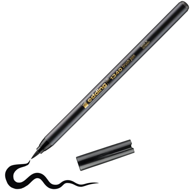 Produktbild: edding 1340 Pinselstift schwarz