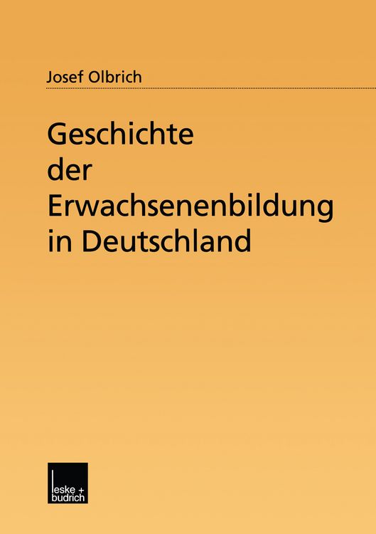 Produktbild: Geschichte der Erwachsenenbildung in Deutschland