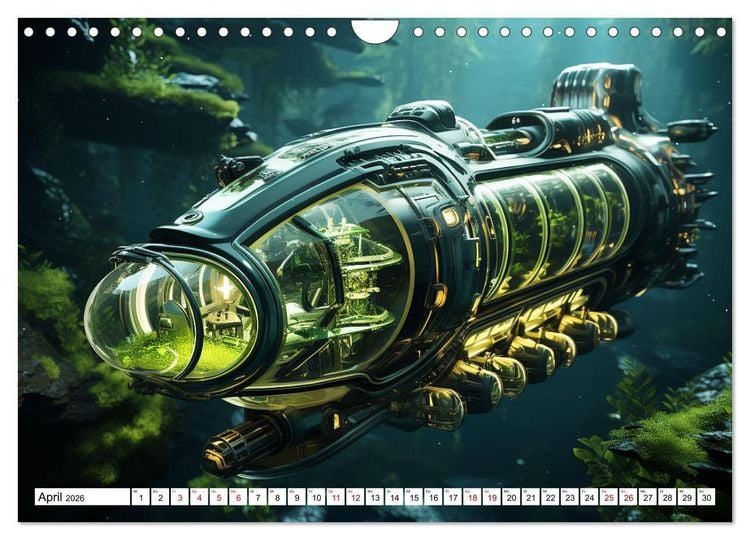 Produktbild: Futuristische U-Boote (Wandkalender 2026 DIN A4 quer), CALVENDO Monatskalender