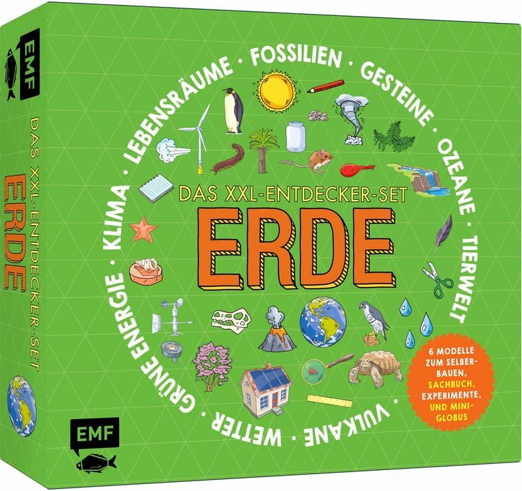Produktbild: Das XXL-Entdecker-Set &ndash; Erde: 6 Modelle zum Selberbauen, Sachbuch, Experimente und Mini-Globus