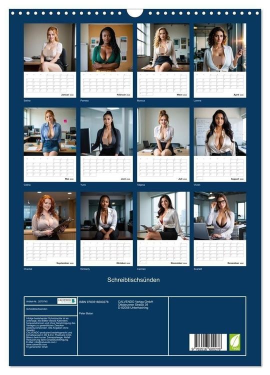 Produktbild: Schreibtischs&uuml;nden (Wandkalender 2026 DIN A3 hoch), CALVENDO Monatskalender