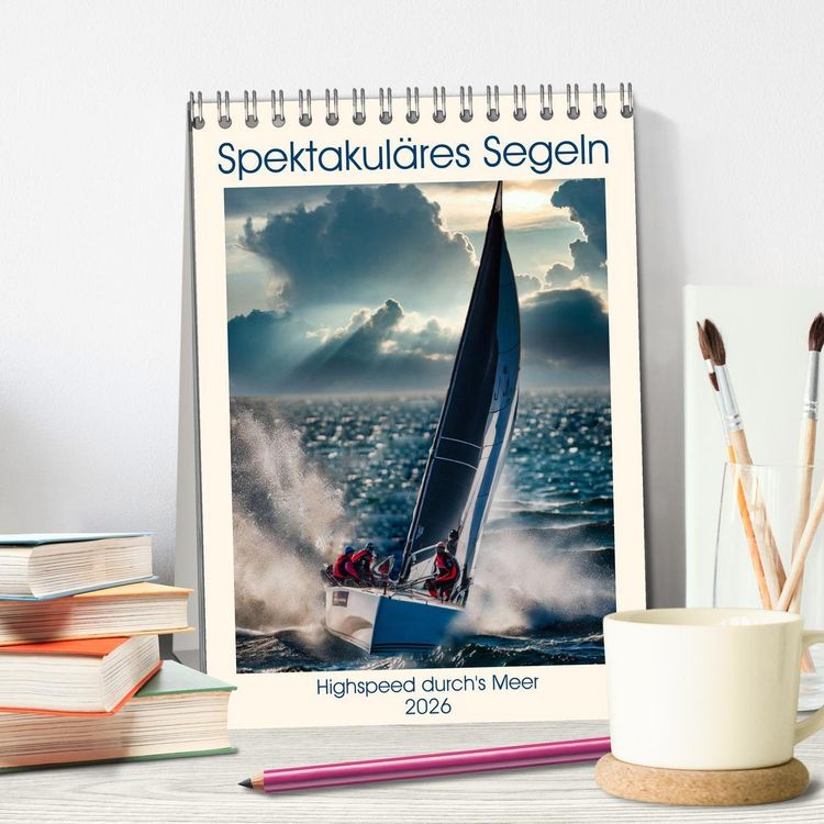 Produktbild: Spektakul&auml;res Segeln (Tischkalender 2026 DIN A5 hoch), CALVENDO Monatskalender
