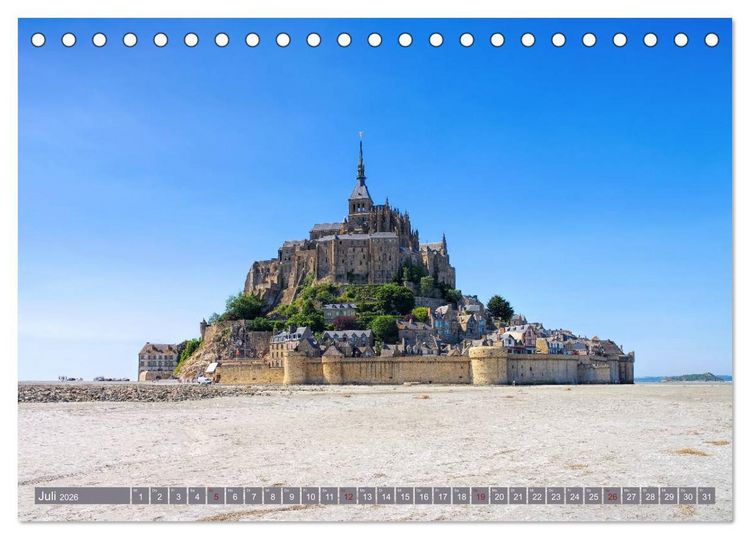 Produktbild: Le Mont-Saint-Michel - Sagenumwobener Klosterberg im Watt (Tischkalender 2026 DIN A5 quer), CALVENDO Monatskalender