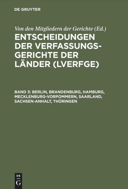 Produktbild: Berlin, Brandenburg, Hamburg, Mecklenburg-Vorpommern, Saarland, Sachsen-Anhalt, Th&uuml;ringen