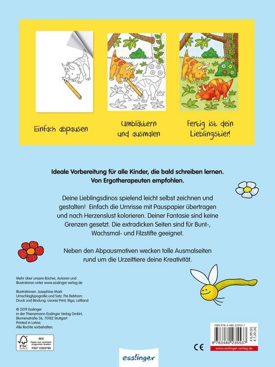 Produktbild: Malen mit Pauspapier: Bei den Dinos