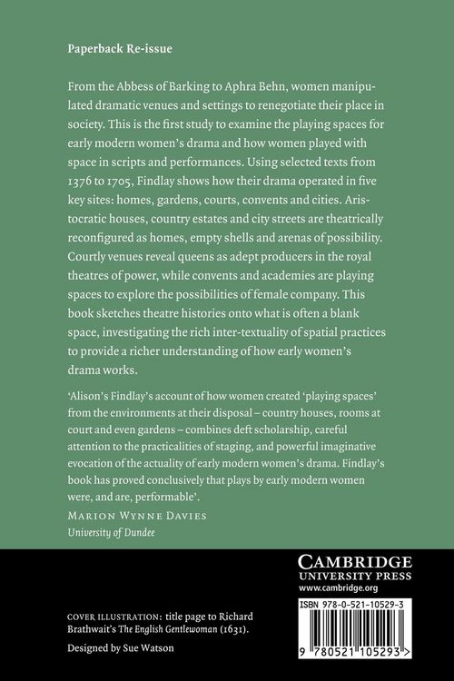 Produktbild: Playing Spaces in Early Women's Drama