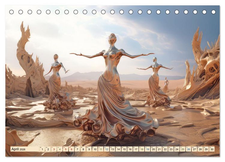 Produktbild: Surrealismus trifft W&uuml;ste (Tischkalender 2026 DIN A5 quer), CALVENDO Monatskalender