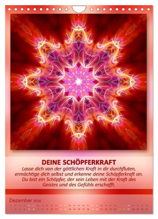 Produktbild: Light Energy Mandalas - Kalender - Vol. 1 (Wandkalender 2026 DIN A4 hoch), CALVENDO Monatskalender