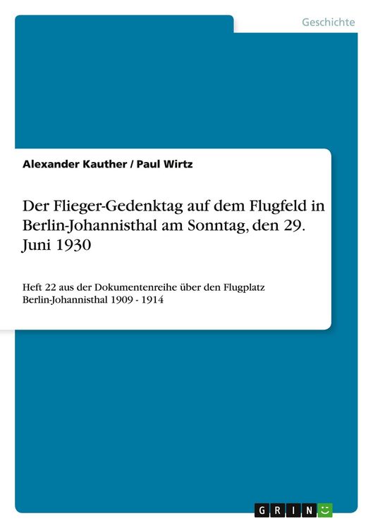 Produktbild: Der Flieger-Gedenktag auf dem Flugfeld in Berlin-Johannisthal am Sonntag, den 29. Juni 1930
