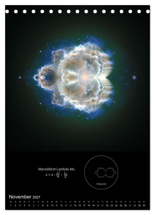 Produktbild: Buddhabrot fractal art (Tischkalender 2027 DIN A5 hoch), CALVENDO Monatskalender