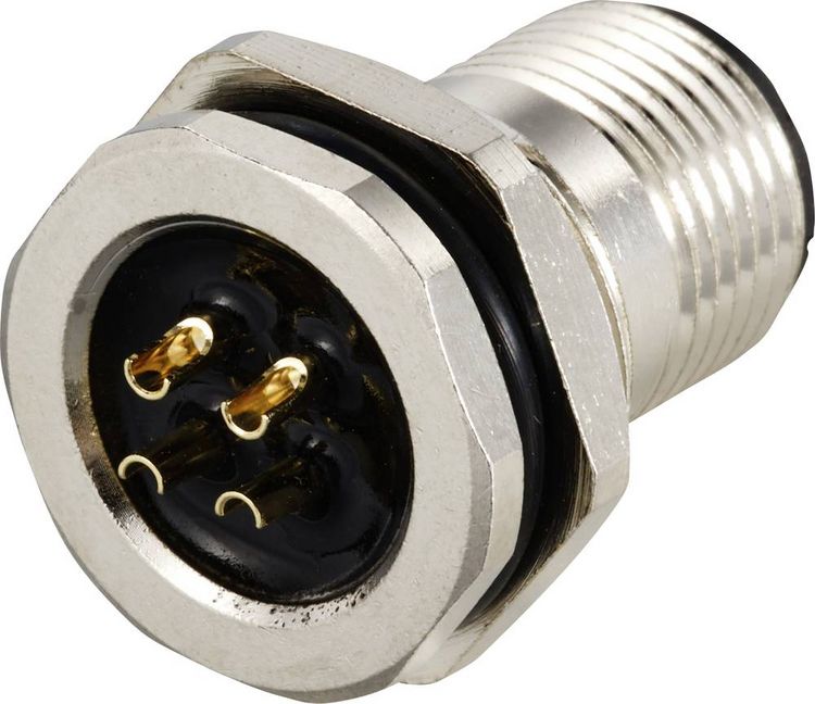 Produktbild: TRU COMPONENTS TC-12833064 Sensor/Aktor Einbaustecker M12 Stecker, Einbau Polzahl Sensoren: 4 1 St.