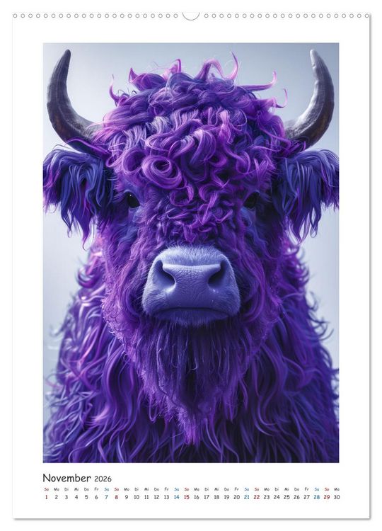 Produktbild: Tierische Kunst (hochwertiger Premium Wandkalender 2026 DIN A2 hoch), Kunstdruck in Hochglanz