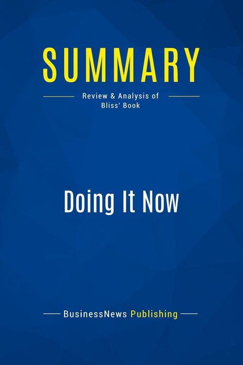 Produktbild: Summary: Doing It Now