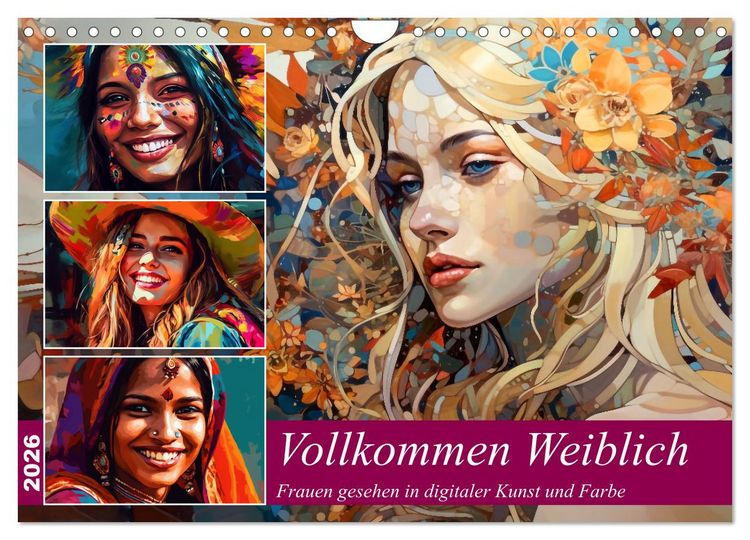 Produktbild: Vollkommen Weiblich (Wandkalender 2026 DIN A4 quer), CALVENDO Monatskalender
