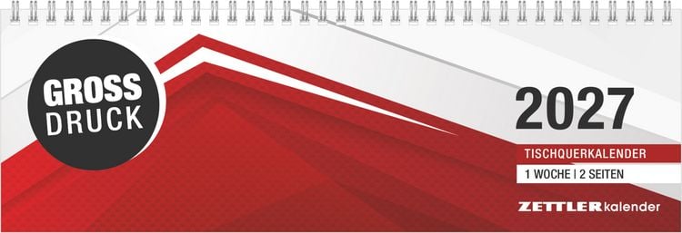 Produktbild: Tischquerkalender GROSSDRUCK 2027
