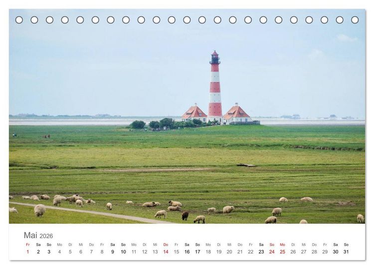 Produktbild: Nordfriesland (Tischkalender 2026 DIN A5 quer), CALVENDO Monatskalender