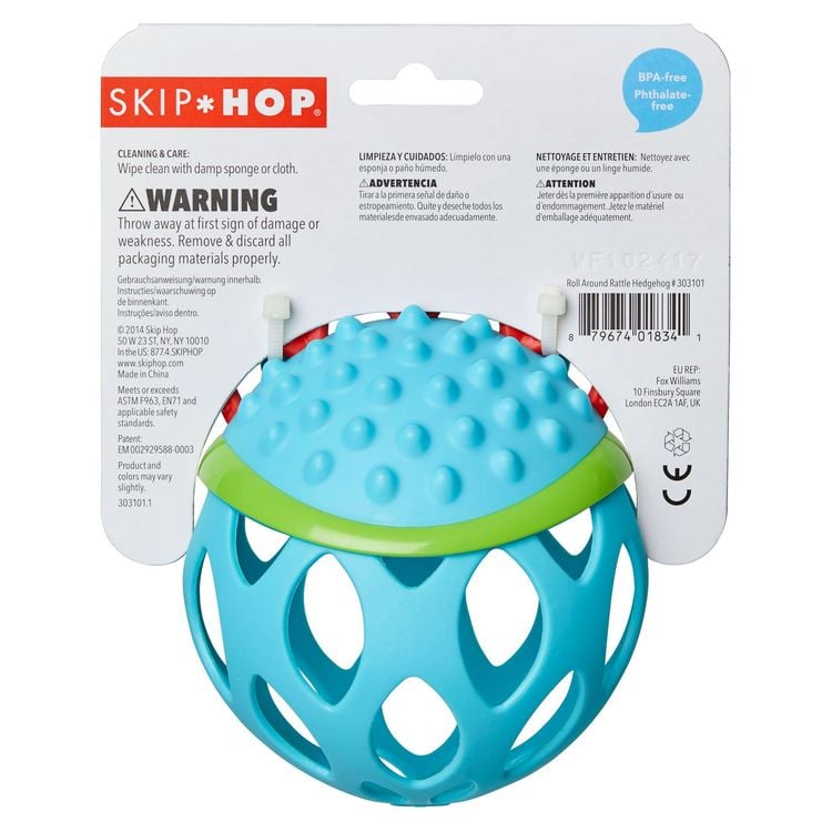 Produktbild: Skip Hop - Rasselball Igel mit Bei&szlig;ring, t&uuml;rkis