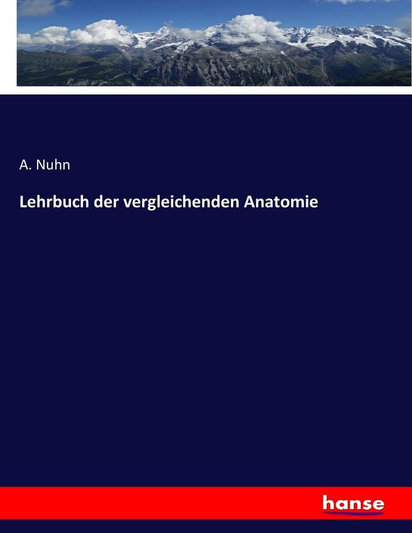 Produktbild: Lehrbuch der vergleichenden Anatomie